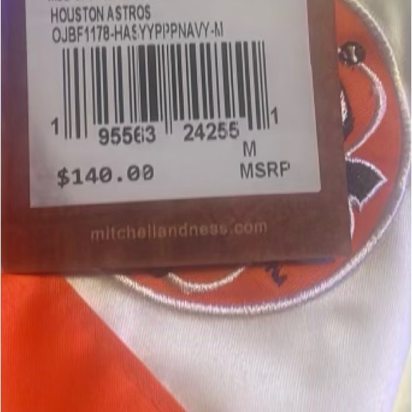 Rare Mitchell & Ness Houston Astros  Satin Special Script Snap Up Jacket - Picture 7 of 7